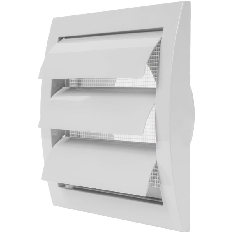 Repa Market 4 Inch White Dryer Vent Cover/Duct Cover for Walls or Ducting/ABS Plastic Grille with Flaps and Insect Screen/Exhaust and Dryer Vent Covers for Indoor & Outdoor Use - Image 1
